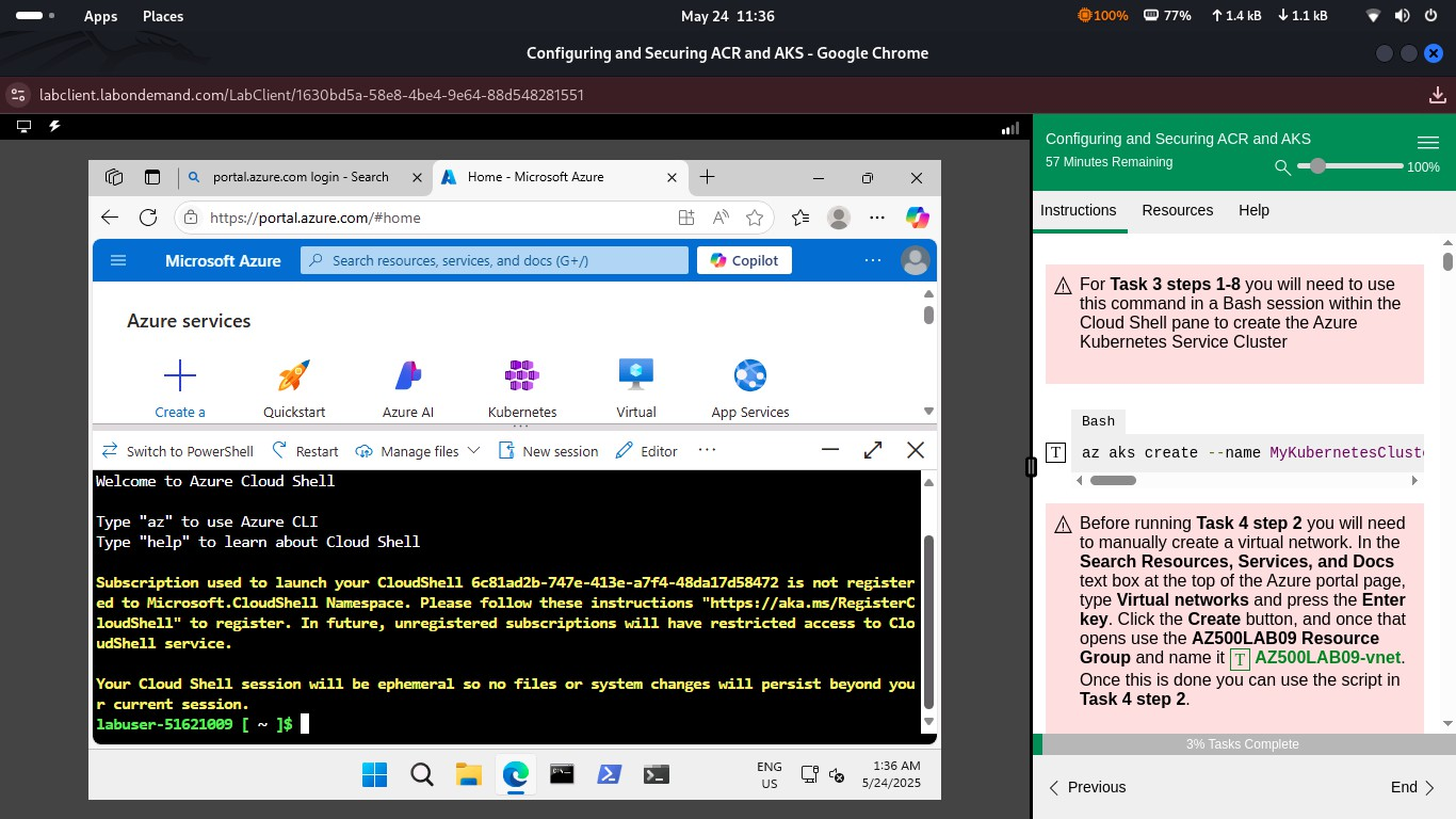 Step 1 – Cloud Shell and AKS Setup