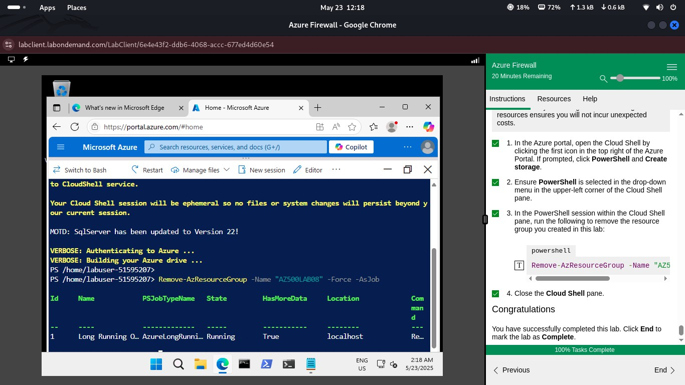 Step 15 – Firewall Status Verified